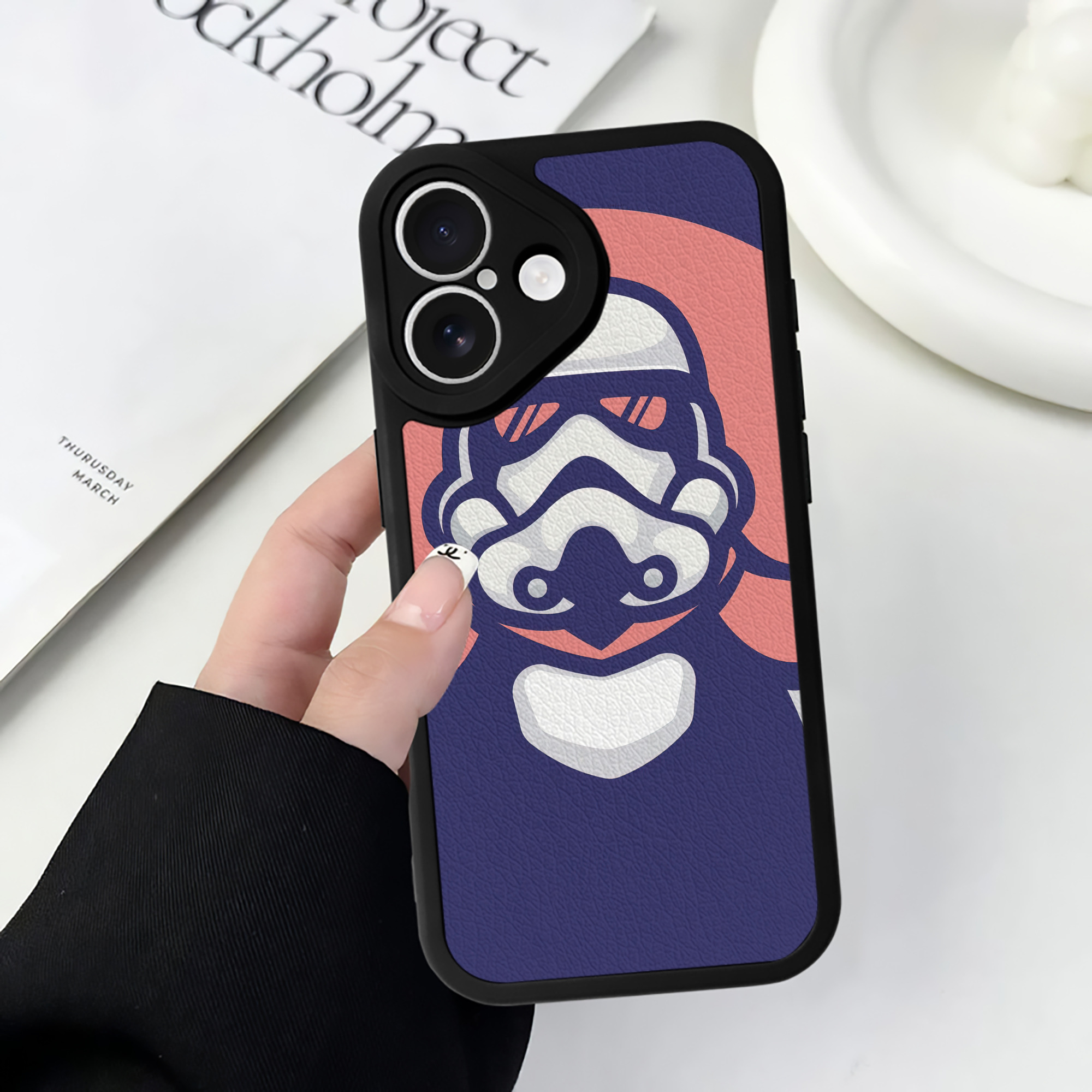 （画像用） スター・ウォーズ Star Wars 【iPhone 16シリーズ対応】シリコンスマホケース（レザー調） 材質：シリコン